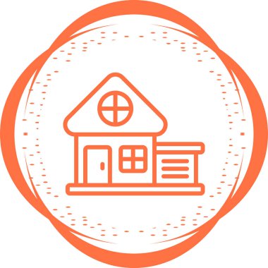 ev web simgesi, basit vektör illüstrasyonu