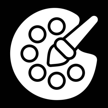 Sanatçı Paleti ve boya fırçası vektör çizimi