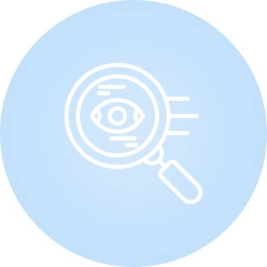 Gözlem Simgesi Vektör İllüstrasyonu. Gözlem Hattı Simgesi Biçimi. Beyaz Arkaplanda İzole Edilmiş