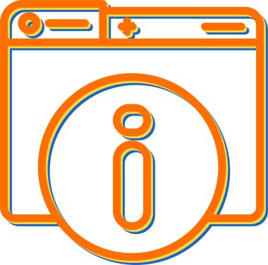 Bilgi Sembolü simgesi, vektör illüstrasyonu