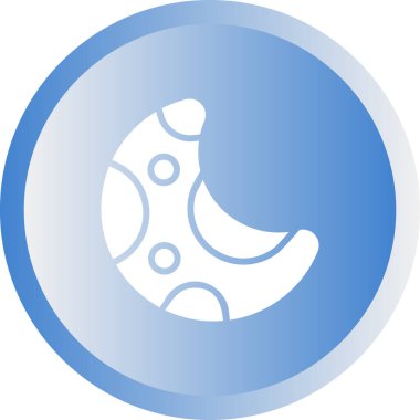 Beyaz arkaplanda ay vektör simgesi, gece simgesi 