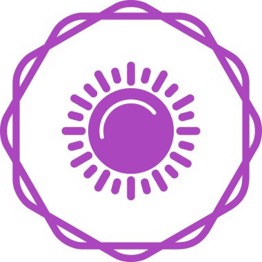 Güneş. Web simgesi basit illüstrasyon