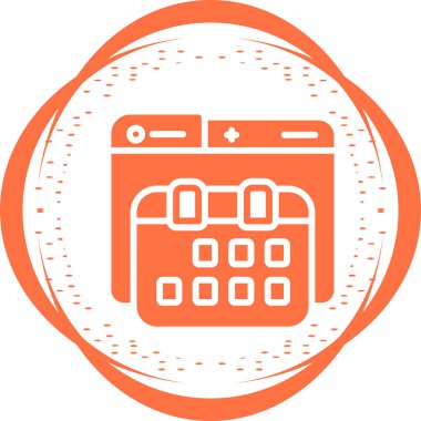 takvim anımsatma simgesi, özet biçimi, vektör illüstrasyonu