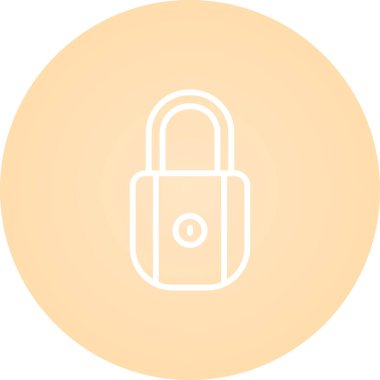 Asma kilit simgesinin web illüstrasyonu