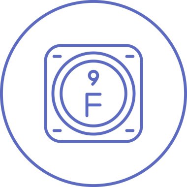 Periyodik tablo ağının kimyasal elementi basit illüstrasyon