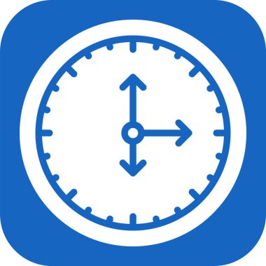 Saat web simgesi, basit vektör illüstrasyonu