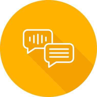 Sohbet balonu simgesi, vektör illüstrasyonu basit tasarım