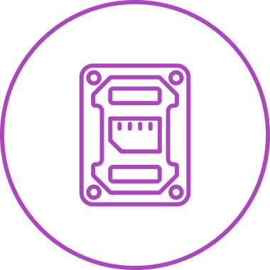 hdd simgesi, vektör illüstrasyonu basit tasarım