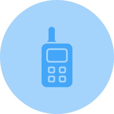 Telsiz Talkie web simgesi, basit vektör illüstrasyonu