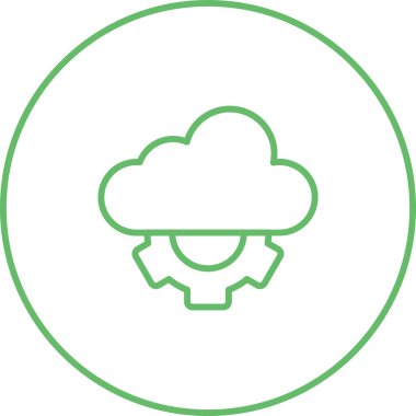 Api bulut simgesinin vektör illüstrasyonu