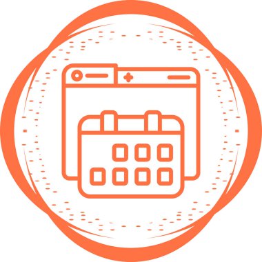 takvim anımsatma simgesi, özet biçimi, vektör illüstrasyonu