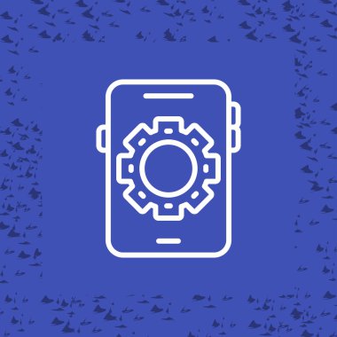 akıllı telefon simgesi, vektör illüstrasyonu basit tasarım