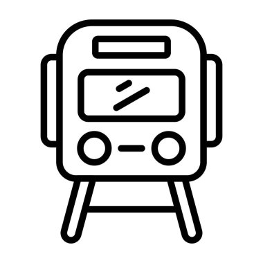 tren. Web simgesi basit illüstrasyon