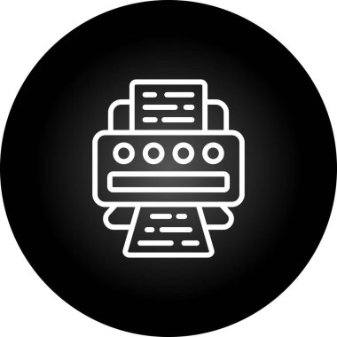 Yazıcı. Web simgesi basit illüstrasyon