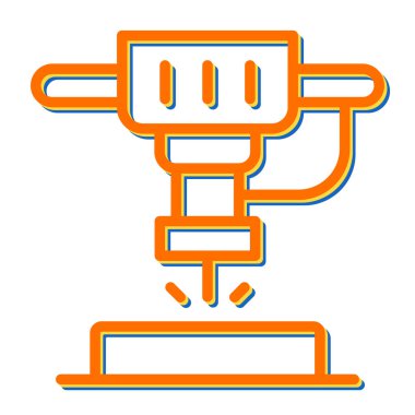 Makine simgesinin vektör illüstrasyonu