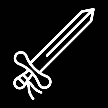 Kılıç. Web simgesi basit illüstrasyon