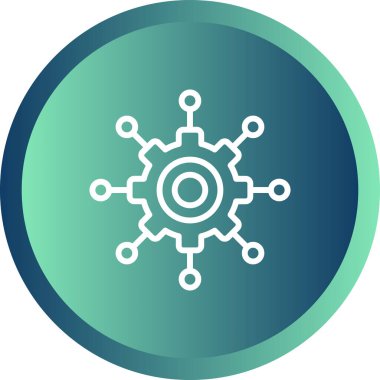 Microservices simgesi, vektör illüstrasyonu basit tasarım