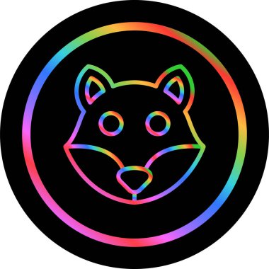 İzole edilmiş arkaplanda tilki simgesi