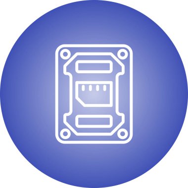 hdd simgesi, vektör illüstrasyonu basit tasarım