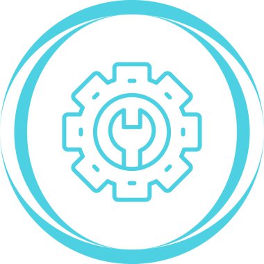 Cogwheel simgesinin vektör illüstrasyonu