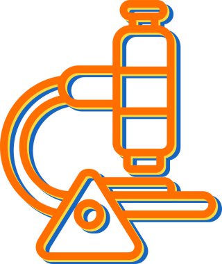 mikroskop simgesi, vektör illüstrasyonu basit tasarım