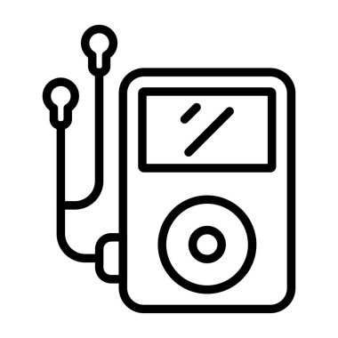 Mp3 Oyuncu simgesi, vektör illüstrasyonu 