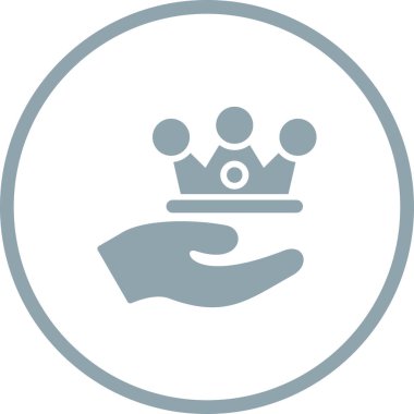 El simgesindeki bir tacın vektör çizimi