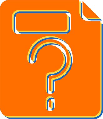 Bilinmeyen dosya simgesi, vektör illüstrasyonu basit tasarım