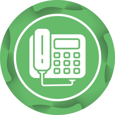 Telefon web simgesi, basit vektör illüstrasyonu