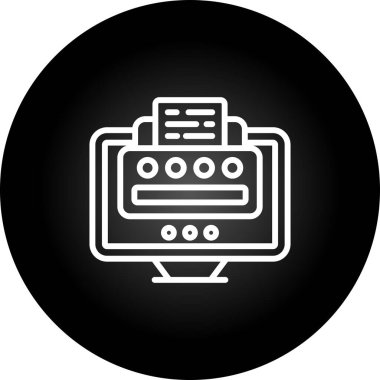 Yazıcı. Web simgesi basit illüstrasyon