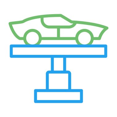 Araba Kaldırıcı simgesinin vektör illüstrasyonu         