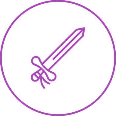 Kılıç. Web simgesi basit illüstrasyon