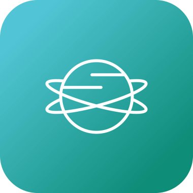 Gezegen web simgesi vektör illüstrasyonu 