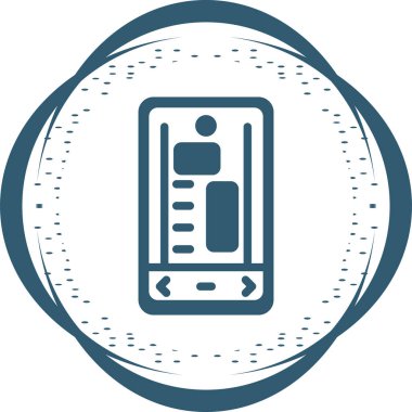 akıllı telefon simgesi, vektör illüstrasyonu basit tasarım