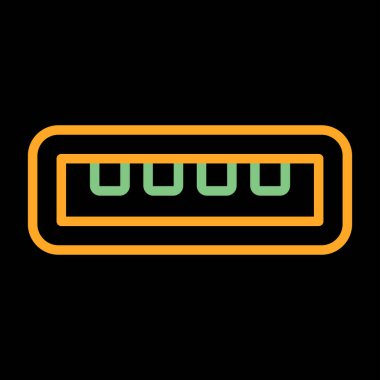 usb simgesi, vektör illüstrasyonu basit tasarım