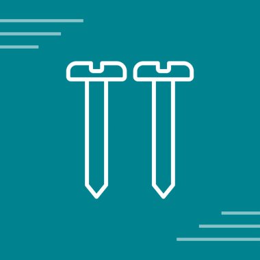 Çivi simgesinin vektör illüstrasyonu