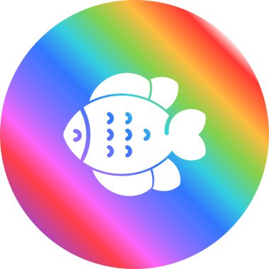 balık simgesi web basit illüstrasyon