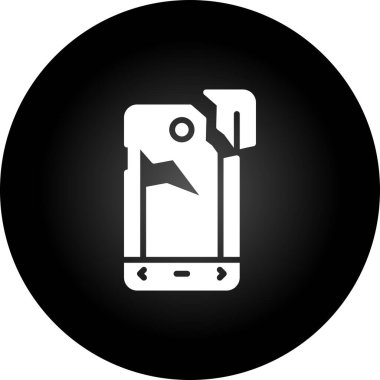 Bozuk akıllı telefonun vektör çizimi 