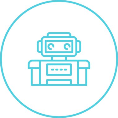 robot ağ simgesi, vektör illüstrasyonu