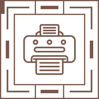 Yazıcı. Web simgesi basit illüstrasyon