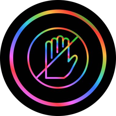 Kısıtlama web simgesi vektör illüstrasyonu 