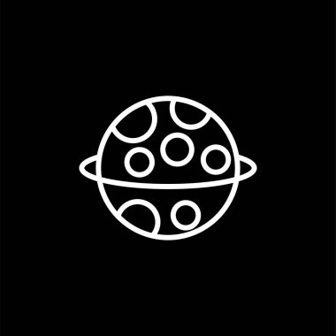 Gezegen web simgesi vektör illüstrasyonu 