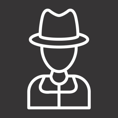 Casusluk simgesinin basit doğrusal çizimi