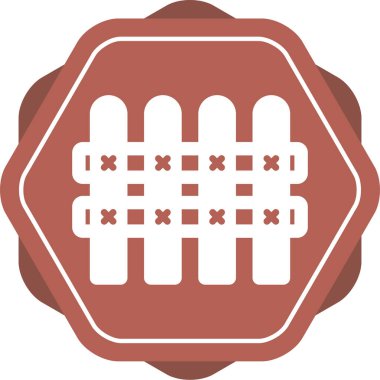 Çit. Web simgesi basit illüstrasyon