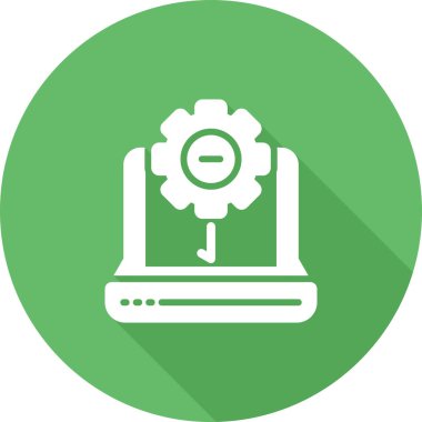 dizüstü bilgisayar simgesi, vektör illüstrasyonu basit tasarım