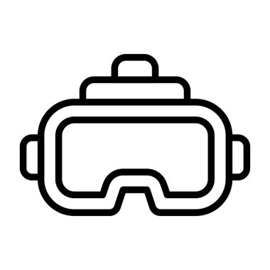 Virtual Reality headset icon, vector illustration simple design clipart