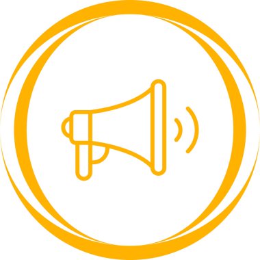 Genel Adres Sistemi Web simgesi vektör illüstrasyonu 