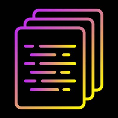 belge sayfa simgesi, vektör illüstrasyonu basit tasarım