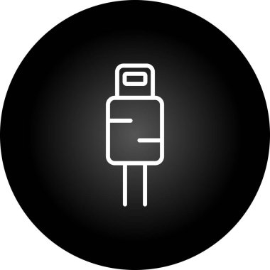 Kablo web simgesi, vektör çizim