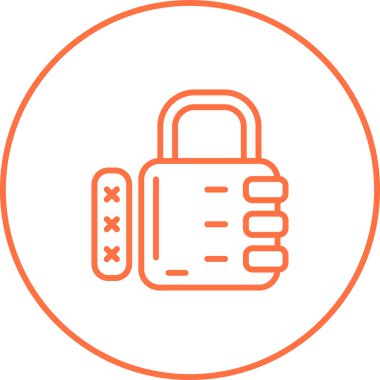 asma kilit simgesi, vektör illüstrasyonu basit tasarım